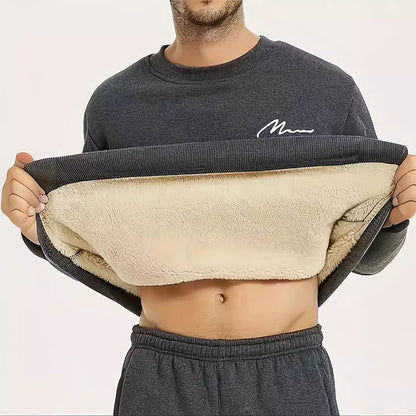🔥 Restez au chaud et à l'aise cet hiver ! Sweat-shirt à doublure thermique pour hommes