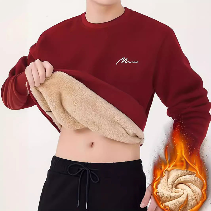 🔥 Restez au chaud et à l'aise cet hiver ! Sweat-shirt à doublure thermique pour hommes