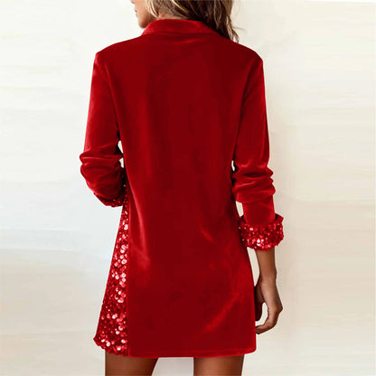 Robe élégante ornée de sequins pour femme