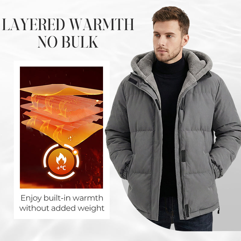 Manteau à capuche pour homme, résistant au froid et au vent, avec doublure thermique 【LIVRAISON GRATUITE】