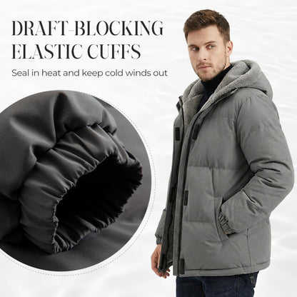 Manteau à capuche pour homme, résistant au froid et au vent, avec doublure thermique 【LIVRAISON GRATUITE】