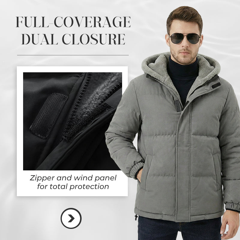 Manteau à capuche pour homme, résistant au froid et au vent, avec doublure thermique 【LIVRAISON GRATUITE】