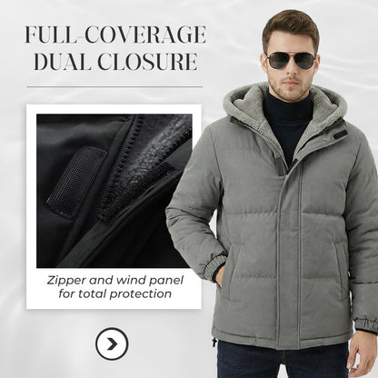 Manteau à capuche pour homme, résistant au froid et au vent, avec doublure thermique 【LIVRAISON GRATUITE】