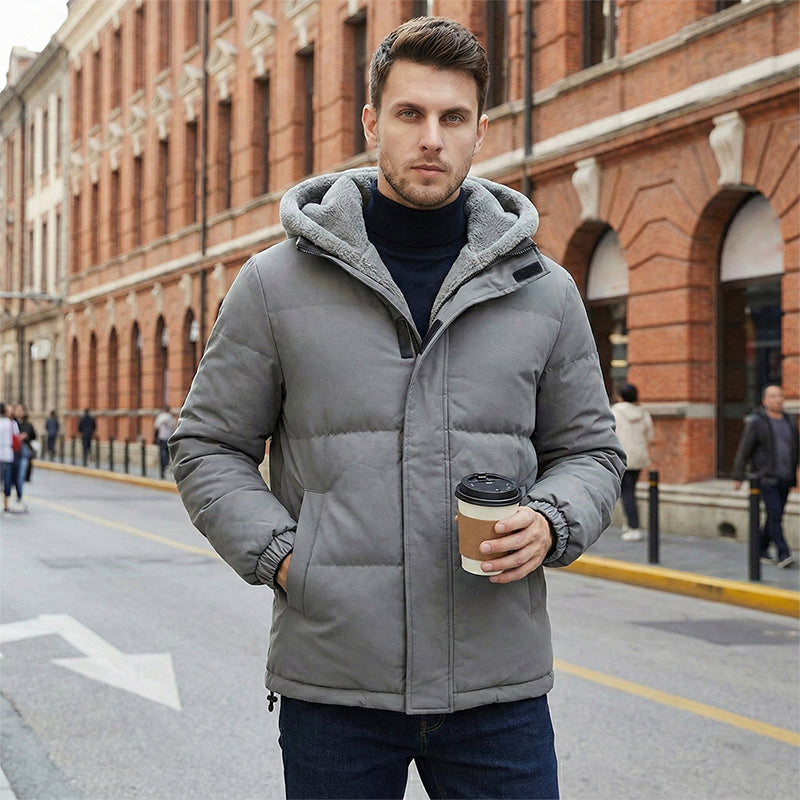 Manteau à capuche pour homme, résistant au froid et au vent, avec doublure thermique 【LIVRAISON GRATUITE】