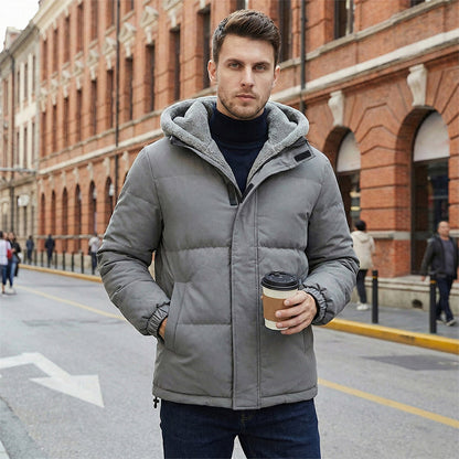 Manteau à capuche pour homme, résistant au froid et au vent, avec doublure thermique 【LIVRAISON GRATUITE】