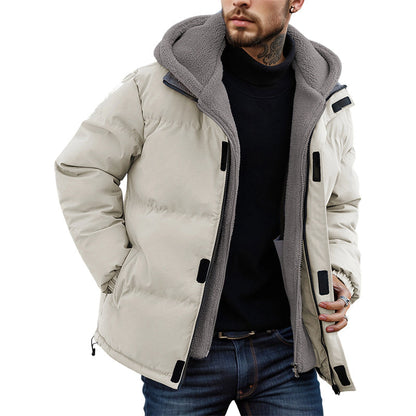 Manteau à capuche pour homme, résistant au froid et au vent, avec doublure thermique 【LIVRAISON GRATUITE】