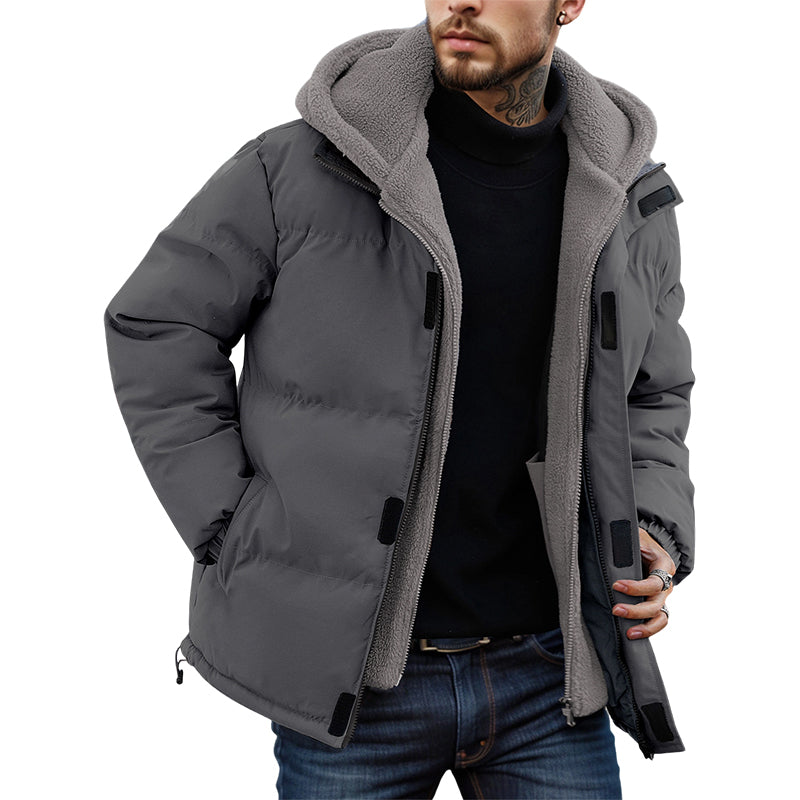 Manteau à capuche pour homme, résistant au froid et au vent, avec doublure thermique 【LIVRAISON GRATUITE】