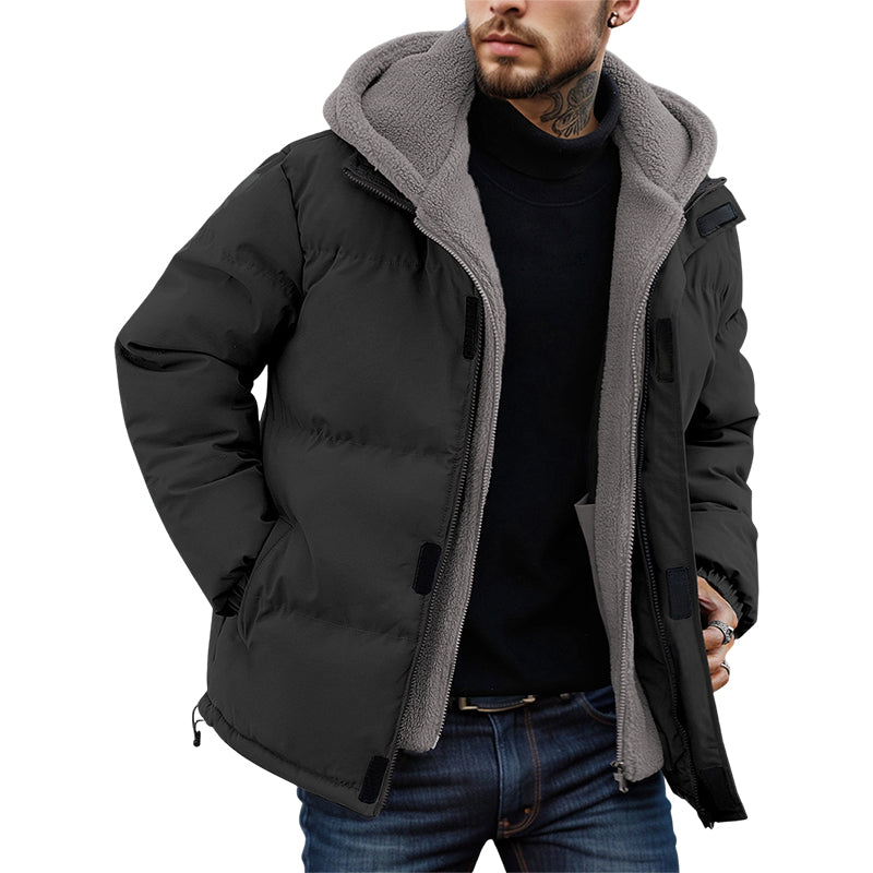 Manteau à capuche pour homme, résistant au froid et au vent, avec doublure thermique 【LIVRAISON GRATUITE】