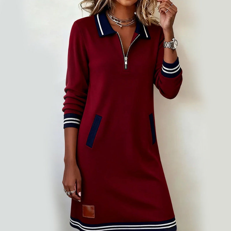👑Nouveau produit - 50 % de réduction👗Robe à col et manches longues pour femme😍