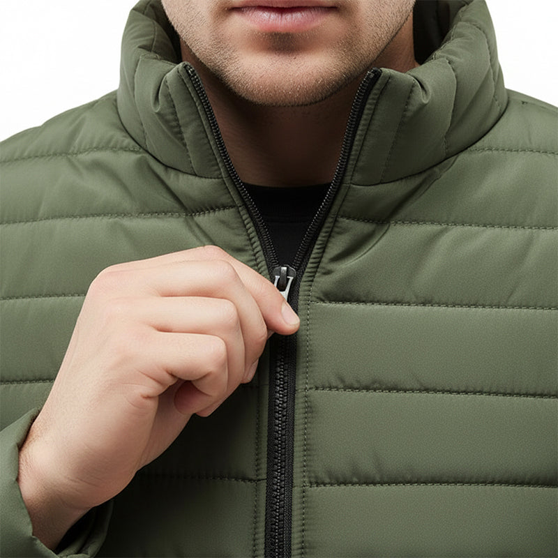 Veste légère en coton uni couleur chaude