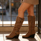 Bottes Compensées en Suédine pour Femme pour l'Automne