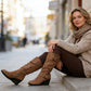 Bottes Compensées en Suédine pour Femme pour l'Automne