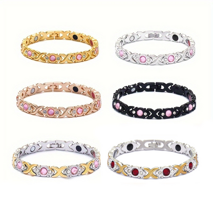 🛒 50% DE RÉDUCTION ! 💎 Bracelet Femme à Cristaux – Ajustable, Design Élégant & Éclatant pour Toutes Occasions ✨📿