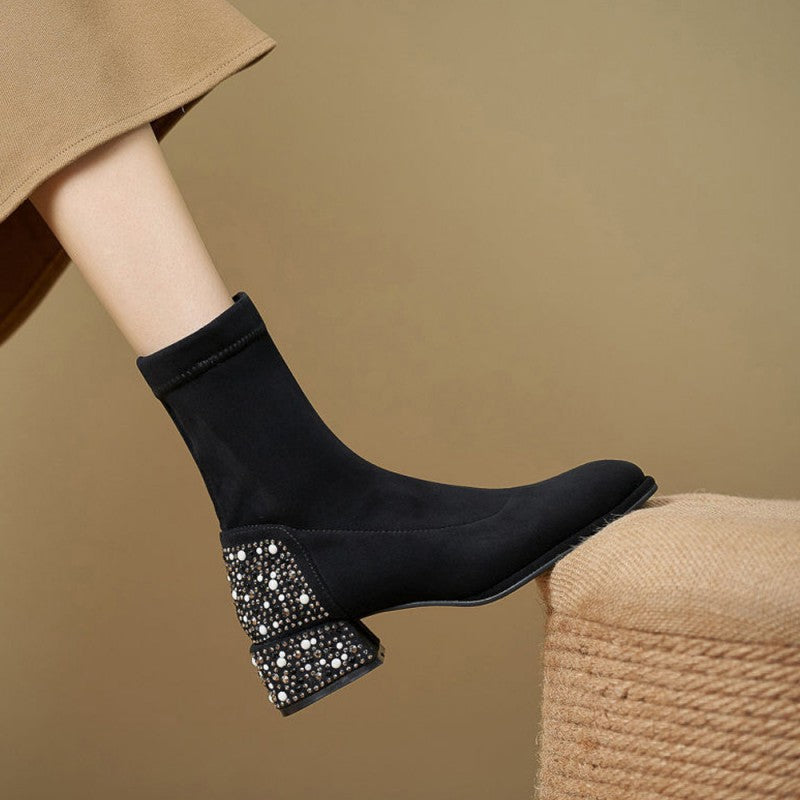 👢 50 % DE RÉDUCTION – POUR UNE DURÉE LIMITÉE SEULEMENT ! ✨ Bottines élégantes, brillantes et stylées pour femmes
