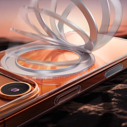 Coque de protection pour téléphone avec support à anneau magnétique rotatif