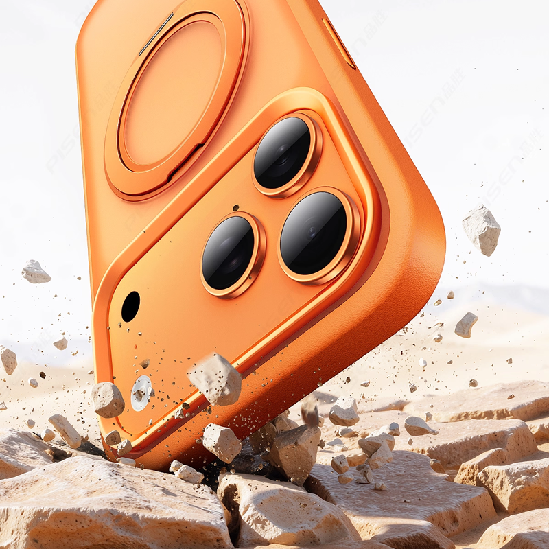 Coque de protection pour téléphone avec support à anneau magnétique rotatif