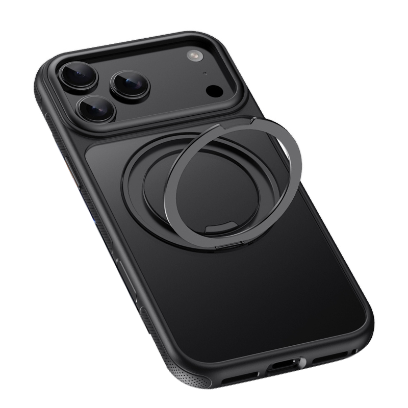Coque de protection pour téléphone avec support à anneau magnétique rotatif
