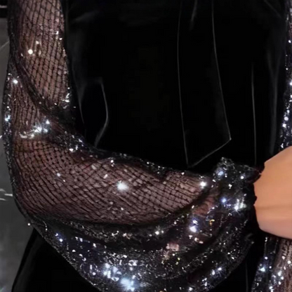 📢📢70 % de réduction !!!⏰Robe à nœud papillon et paillettes pour femme ✨👗