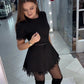 Robe scintillante avec bordure en dentelle pour femme