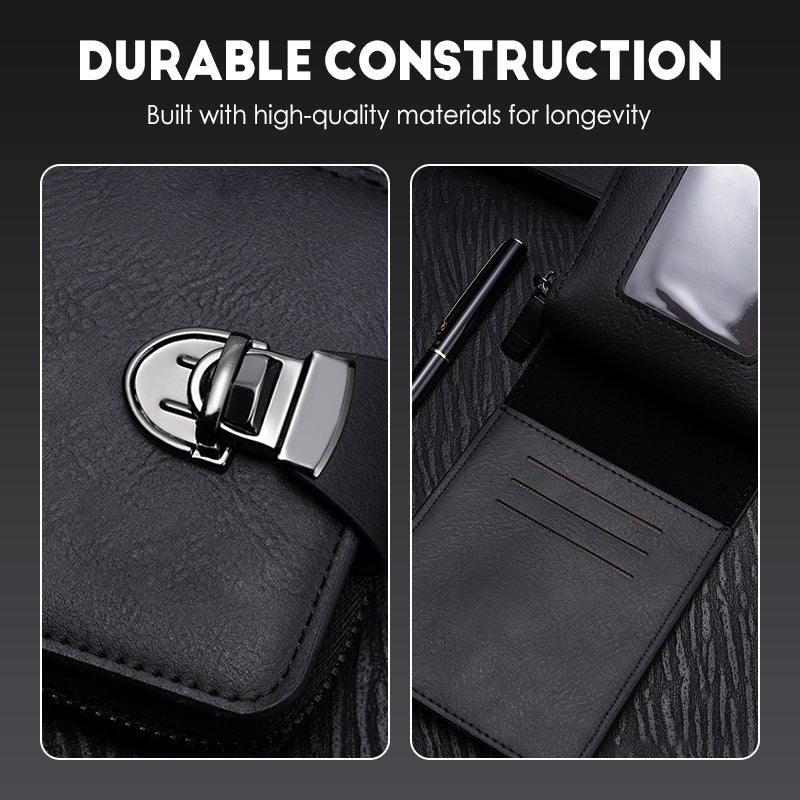 Portefeuille Vintage Compact à Fermeture Éclair pour Hommes