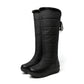 Bottes d’hiver imperméables, doublées de coton chaud, jusqu’aux genoux