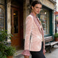 🔥Offres spéciales ✨ Blazer en velours pour femme avec revers imprimé léopard