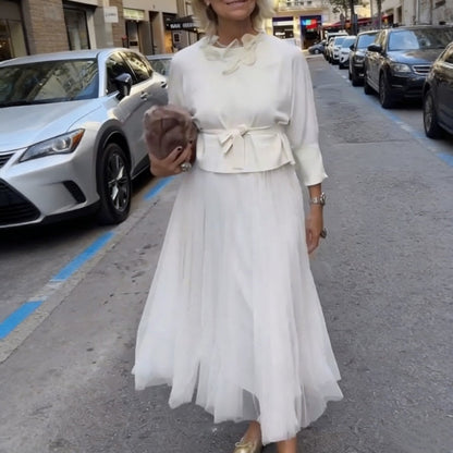 📢📢52 % de réduction !! ⏰Ensemble deux pièces composé d'un haut à manches longues en tricot pour femme et d'une robe sans manches