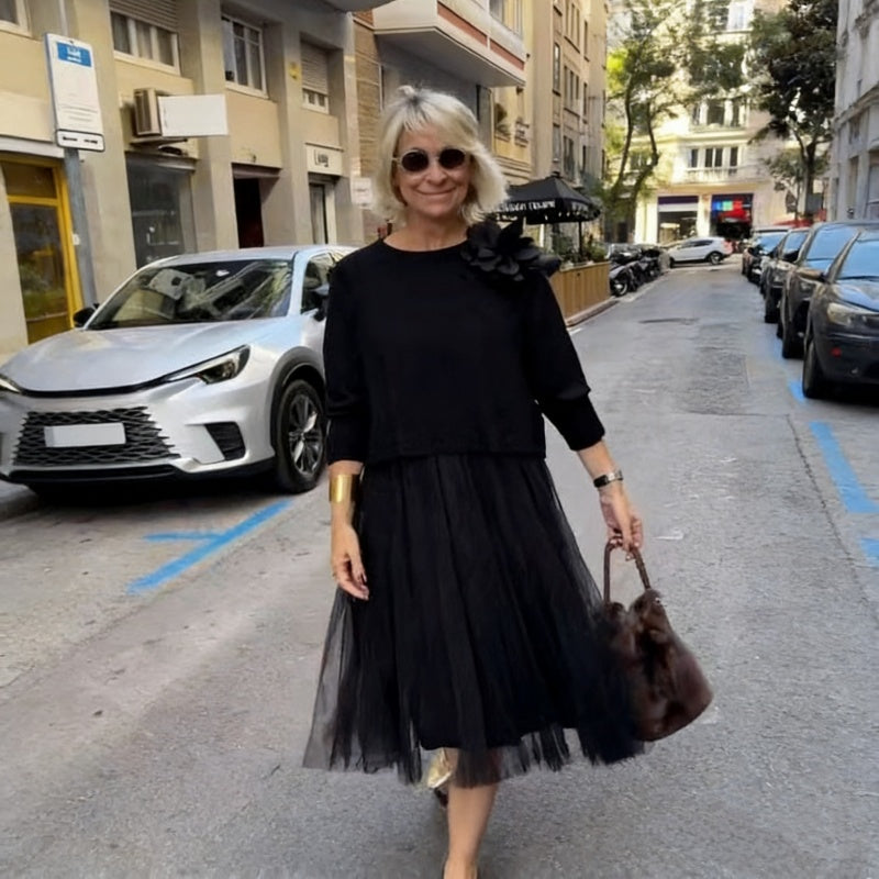 📢📢52 % de réduction !! ⏰Ensemble deux pièces composé d'un haut à manches longues en tricot pour femme et d'une robe sans manches