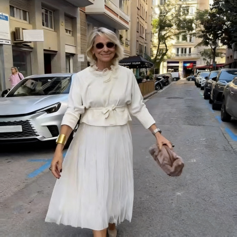 📢📢52 % de réduction !! ⏰Ensemble deux pièces composé d'un haut à manches longues en tricot pour femme et d'une robe sans manches