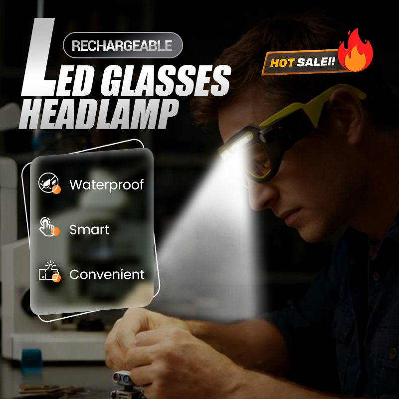 📢📢50 % DE RÉDUCTION !!✨Lampe frontale LED rechargeable pour lunettes