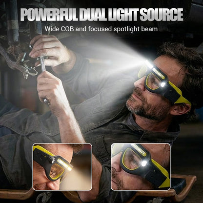 📢📢50 % DE RÉDUCTION !!✨Lampe frontale LED rechargeable pour lunettes