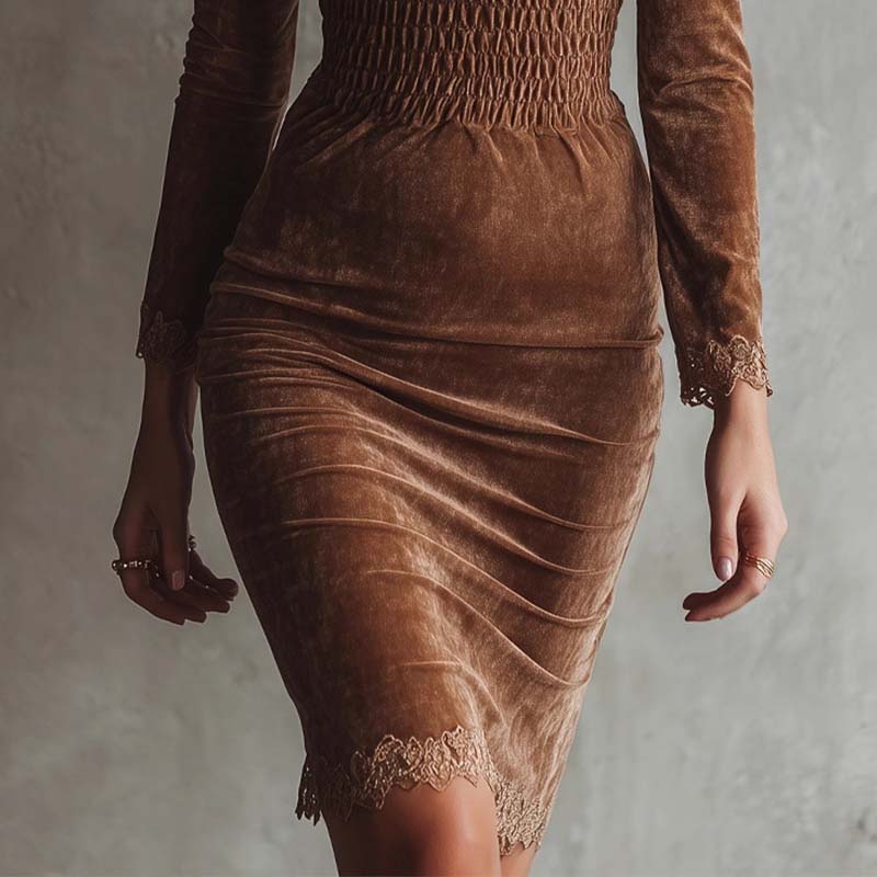 Robe élégante plissée et cintrée pour femme