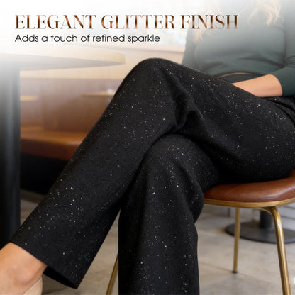 🔥 50 % DE RÉDUCTION !! ✨Pantalon droit pailleté taille haute