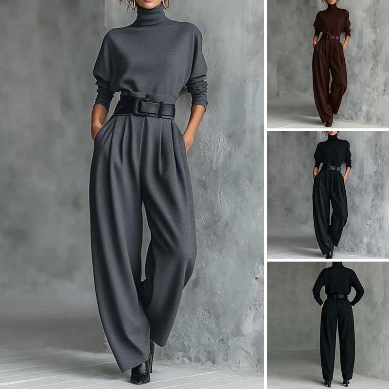 👚 60% DE RÉDUCTION ! 🎉 Ensemble Femme Col Roulé – Élégant, Confortable & Coupe Moderne 👖📦
