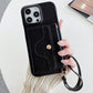 Coque de téléphone protectrice avec portefeuille, miroir et dragonne