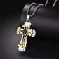 ✝️ 53% DE RÉDUCTION ! 🎉 Collier Pendentif Croix Bicolore – Style Audacieux, Métal Durable & Ajustable 🔗📦