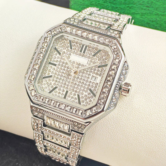 Montre carrée en strass