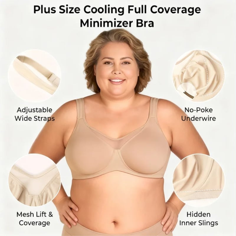 ❄️60 % de réduction ! Soutien-gorge grande taille – Armatures souples, bonnets ultra-fins & tulle élégant pour un confort toute la journée 💖🩲