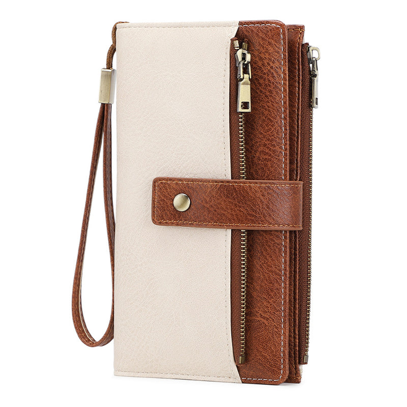 🏆 Vente flash 60 % de réduction ⚡ Portefeuille à trois volets pour femme, style rétro, avec protection RFID