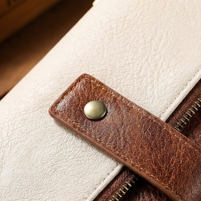 🏆 Vente flash 60 % de réduction ⚡ Portefeuille à trois volets pour femme, style rétro, avec protection RFID