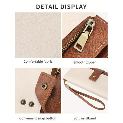 🏆 Vente flash 60 % de réduction ⚡ Portefeuille à trois volets pour femme, style rétro, avec protection RFID