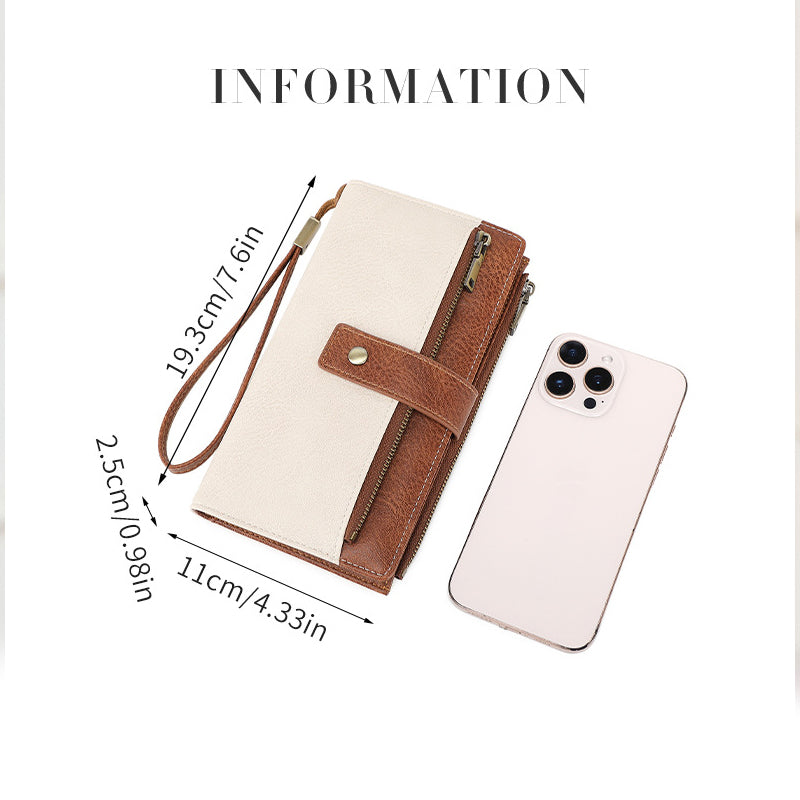 🏆 Vente flash 60 % de réduction ⚡ Portefeuille à trois volets pour femme, style rétro, avec protection RFID