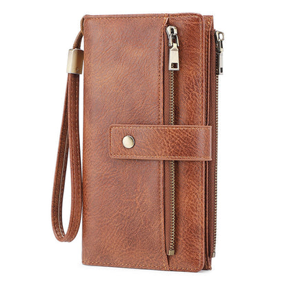 🏆 Vente flash 60 % de réduction ⚡ Portefeuille à trois volets pour femme, style rétro, avec protection RFID