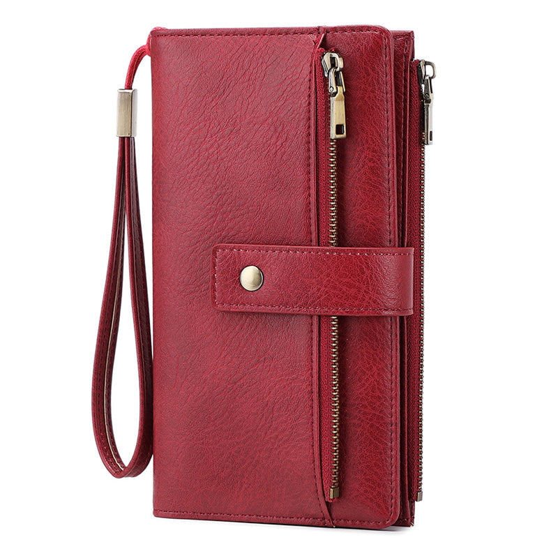 🏆 Vente flash 60 % de réduction ⚡ Portefeuille à trois volets pour femme, style rétro, avec protection RFID