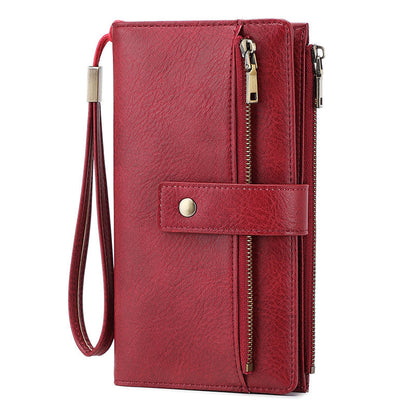 🏆 Vente flash 60 % de réduction ⚡ Portefeuille à trois volets pour femme, style rétro, avec protection RFID
