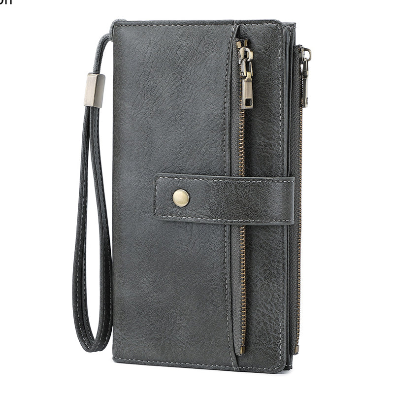 🏆 Vente flash 60 % de réduction ⚡ Portefeuille à trois volets pour femme, style rétro, avec protection RFID