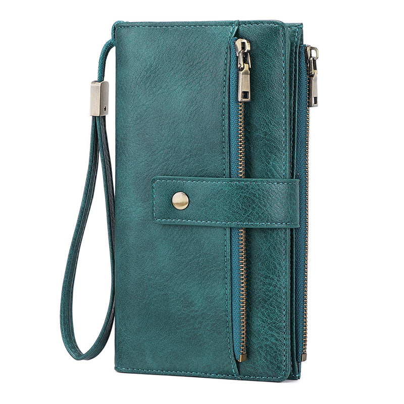 🏆 Vente flash 60 % de réduction ⚡ Portefeuille à trois volets pour femme, style rétro, avec protection RFID