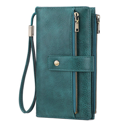 🏆 Vente flash 60 % de réduction ⚡ Portefeuille à trois volets pour femme, style rétro, avec protection RFID