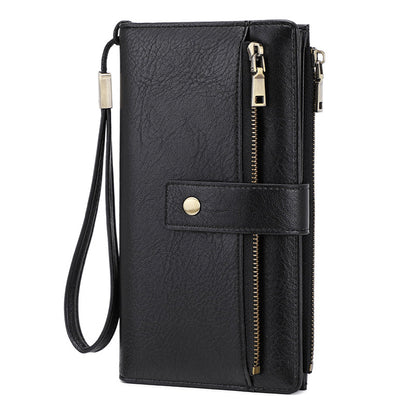 🏆 Vente flash 60 % de réduction ⚡ Portefeuille à trois volets pour femme, style rétro, avec protection RFID