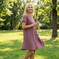 Robe trapèze à manches courtes en dentelle patchwork pour femme